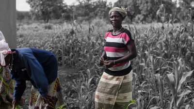 Yeri with some of the other women farmers in her community